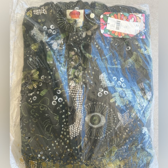 Farm Rio Canvas Jumpsuit In Borogodo Green NWT Size XS - Picture 5 of 6